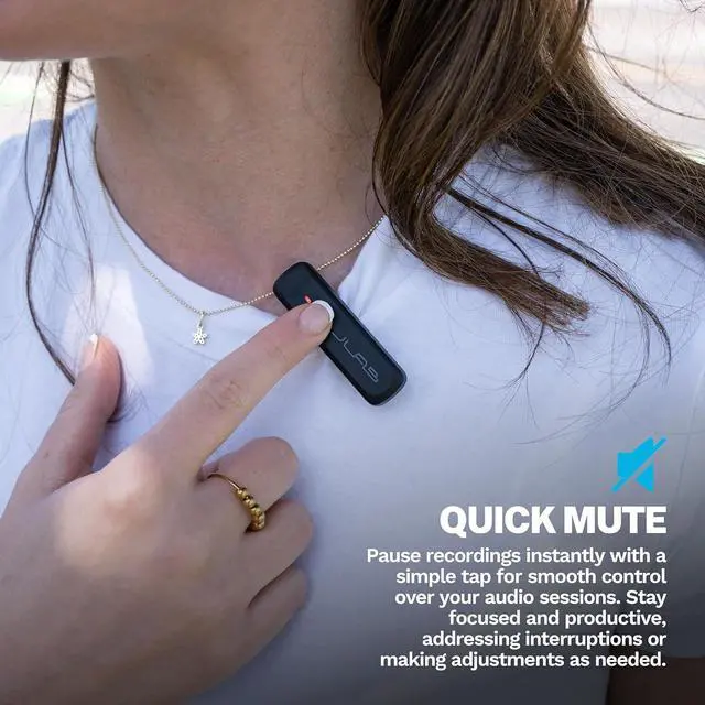 Alt view image 5 of 7 - JLab Create Wireless Lavalier Microphone System, 2 Microphones & Charging Case, Bluetooth, Plug & Play USB-C Dongle, For Content Creation, Clip-On, 13 Hour Recording Time, O