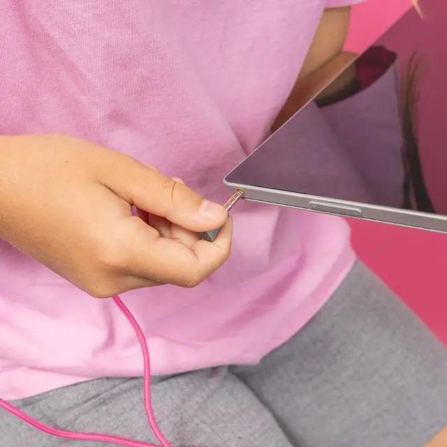 Alt view image 7 of 7 - JLab JBuddies Studio 2 On-Ear Kids Wired Headphones, Grey/Pink, Toddler Headphones, Kid Safe, Studio Volume Safe, Volume Limiter, Folding, Adjustable, Noise Isolation, with Mic