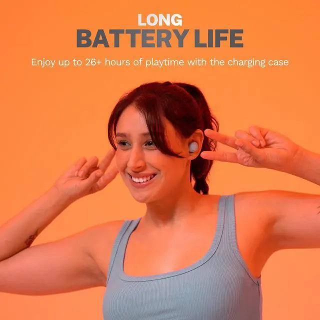 Alt view image 4 of 7 - JLab Go Pop+ True Wireless Bluetooth Earbuds, Charging Case, Light Blue, Dual Connect, IPX4 Sweat Resistance, Bluetooth 5.3 Connection, 3 EQ Sound Settings Signature, Balanced, Bass Boost