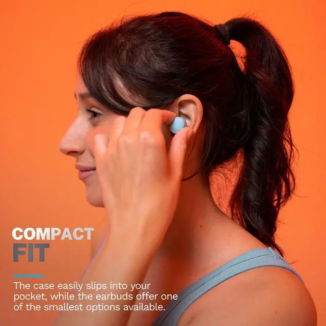 Alt view image 6 of 7 - JLab Go Pop+ True Wireless Bluetooth Earbuds, Charging Case, Light Blue, Dual Connect, IPX4 Sweat Resistance, Bluetooth 5.3 Connection, 3 EQ Sound Settings Signature, Balanced, Bass Boost