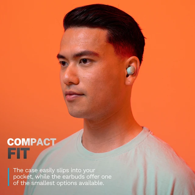 Alt view image 6 of 7 - JLab Go Pop+ True Wireless Bluetooth Earbuds, Charging Case, Mint, Dual Connect, IPX4 Sweat Resistance, Bluetooth 5.3 Connection, 3 EQ Sound Settings Signature, Balanced, Bass Boost