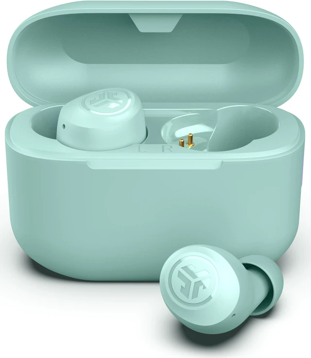 Main image of JLab Go Pop+ True Wireless Bluetooth Earbuds, Charging Case, Mint, Dual Connect, IPX4 Sweat Resistance, Bluetooth 5.3 Connection, 3 EQ Sound Settings Signature, Balanced, Bass Boost