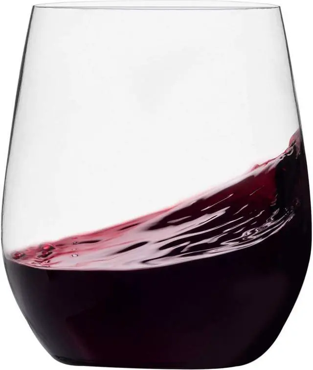 Main image of 48 Pack Plastic Stemless Wine Glasses Disposable 12 Oz Clear Plastic Wine Cups Shatterproof Recyclable and BPA-Free