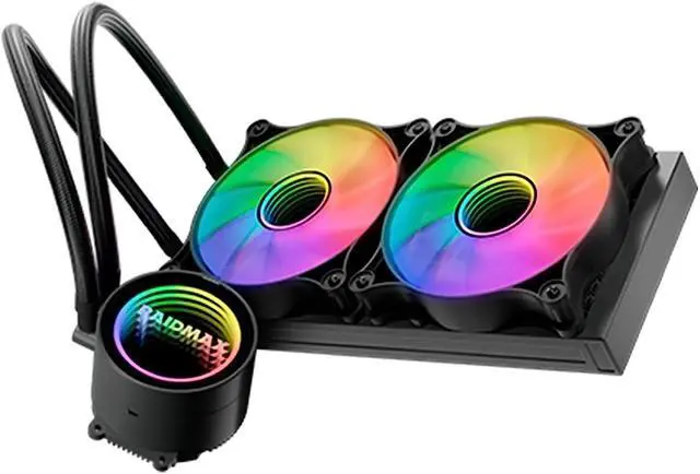 Main image of Raidmax Infinita LS240 AIO Water Cooling System, 240mm Gaming PC CPU Water Cooler with ARGB/RGB Light, PWM, Compatible with Intel i5, i7, i9 and AMD ryzen CPU Socket (Black)