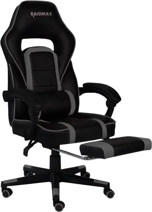 Alt view image 3 of 6 - Raidmax Advanced DK701 Series Computer-Gaming-Chairs, XL Size Gaming Chair with Padded Arm Rest and Foldable Foot Rest, Heavy Duty 350mm Base with 60mm casters, PU Leather with Moulden Foam