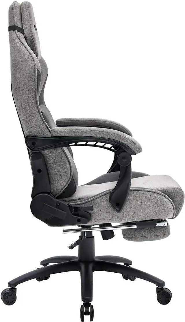 Alt view image 3 of 7 - Raidmax Advenced DK719 Series Computer-Gaming-Chairs, Soft Breathable Fabric XL Size Gaming Chair, Heavy Duty Gas Lift and Metal Base, Foam Padded Armrest and Retractable Footrest