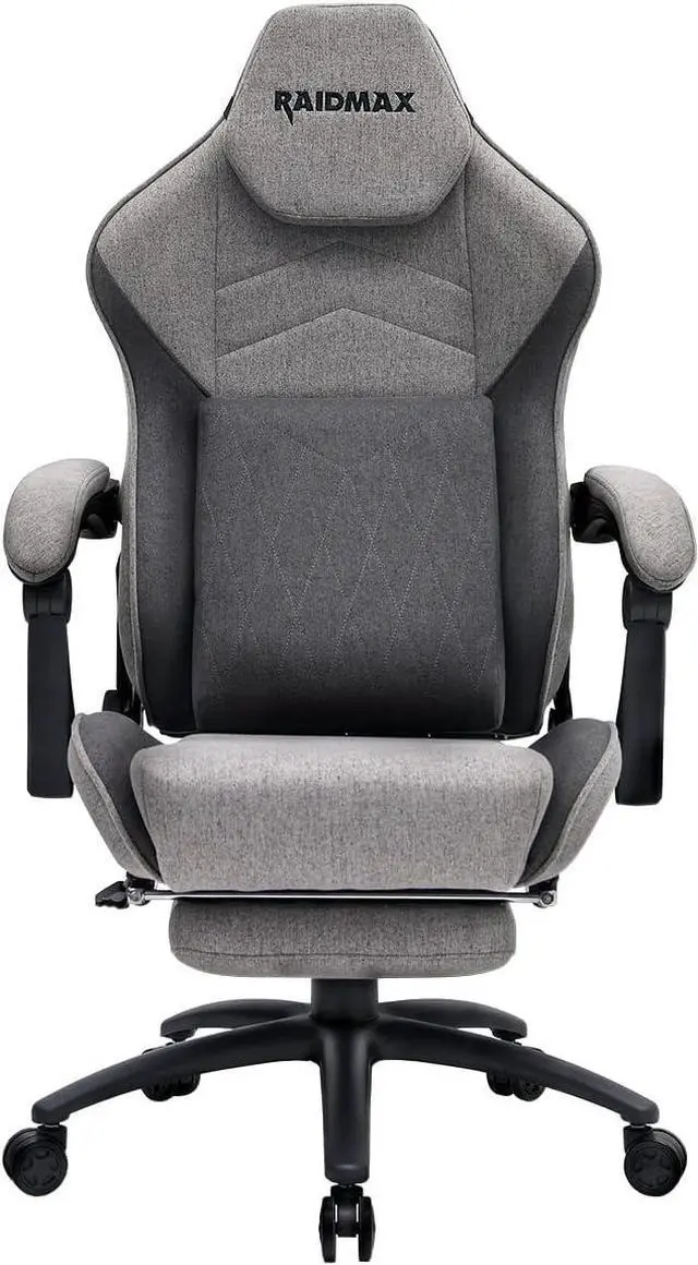 Alt view image 2 of 7 - Raidmax Advenced DK719 Series Computer-Gaming-Chairs, Soft Breathable Fabric XL Size Gaming Chair, Heavy Duty Gas Lift and Metal Base, Foam Padded Armrest and Retractable Footrest