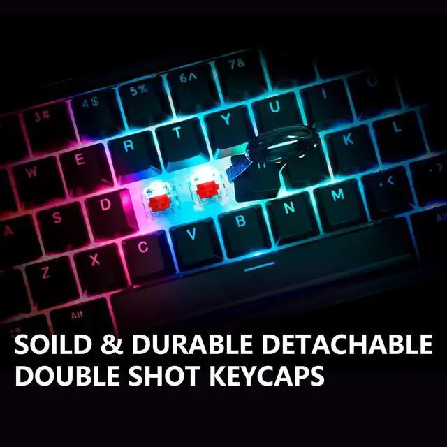 Alt view image 3 of 7 - Raidmax Mini ONE MK01GMB 60% Gasket Keyboard - Compact and  ARGB Gaming Keyboard, Mini Mechanical, RGB Lighing, Hot Swap Switch