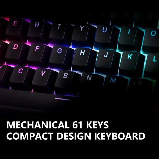 Alt view image 7 of 7 - Raidmax Mini ONE MK01GMB 60% Gasket Keyboard - Compact and  ARGB Gaming Keyboard, Mini Mechanical, RGB Lighing, Hot Swap Switch