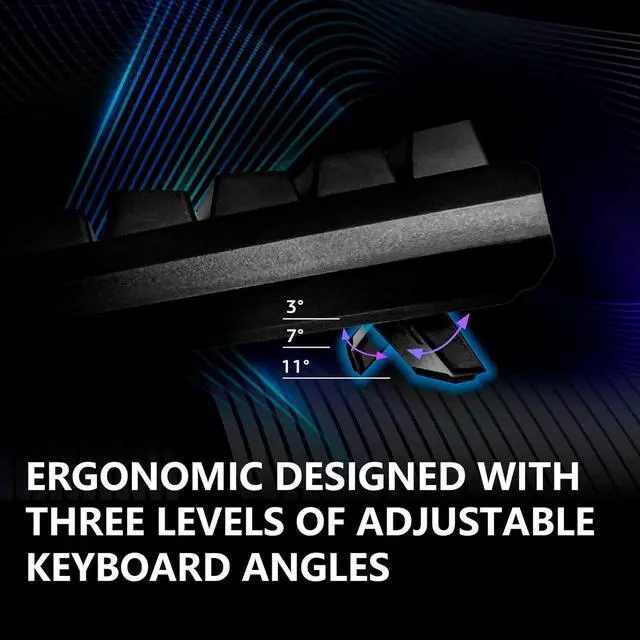 Alt view image 6 of 7 - Raidmax Mini ONE MK01GMB 60% Gasket Keyboard - Compact and  ARGB Gaming Keyboard, Mini Mechanical, RGB Lighing, Hot Swap Switch
