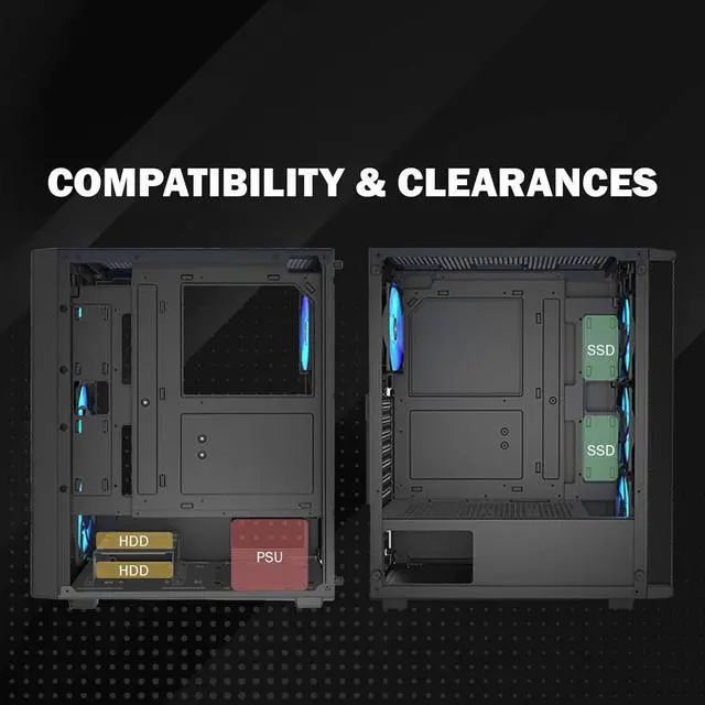 rynx Raidmax MESHIAN X922 ATX Desktop Computer Gaming PC Case Mid