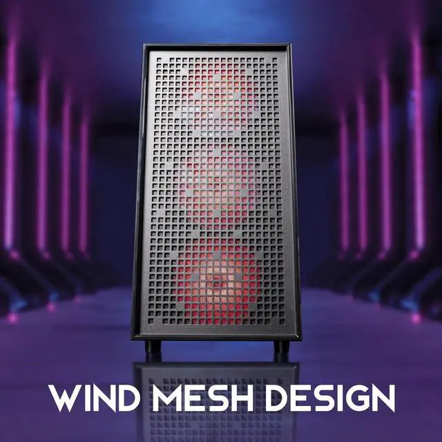Alt view image 2 of 6 - Raidmax Vector V300 Wide Body Gaming Chassis - Pre-Installed 3X 140mm ARGB Front Fan and 1x 120mm ARGB Rear Fan, 230mm Wider Front Inlet Panel, Tempered Glass, Fits 350mm Length GPUs (Black)
