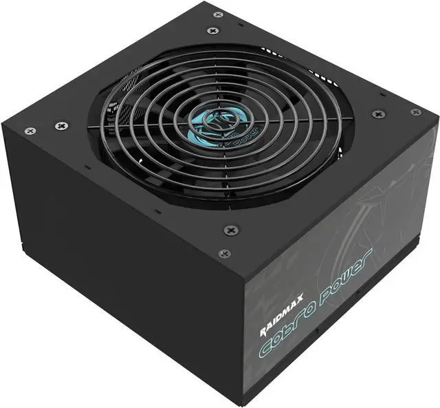Main image of RAIDMAX Cobra 650W, 80+ Gold Certified Gaming PSU, ATX 3.1 Power Supply, PCIe Gen 5 Ready, High-Performance Power Supply for Gaming PCs, RoHS, Active PFC, Black Flat Cables