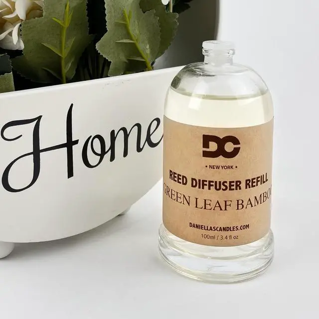 Alt view image 3 of 5 - Daniella's Candles Green Leaf Bamboo Reed Diffuser Refill Oil 3.4oz/100mL - Premium Fragrance for Home Accents and Aromatherapy Use