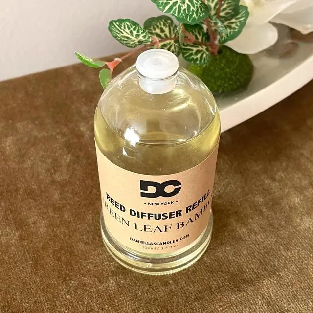 Alt view image 5 of 5 - Daniella's Candles Green Leaf Bamboo Reed Diffuser Refill Oil 3.4oz/100mL - Premium Fragrance for Home Accents and Aromatherapy Use