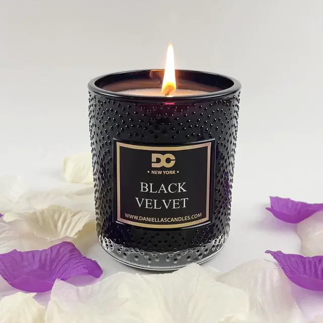 Alt view image 2 of 6 - Daniella's Candles True Love Scented Candle Gift Set of 2, Black Velvet and White Velvet