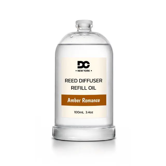 Main image of Daniella's Candles Collection Amber Romance Reed Diffuser Refill Oil 3.4oz 100mL Home Fragrance Scented Oil Aromatherapy Room Freshener for Spa, Meditation, and Everyday Use
