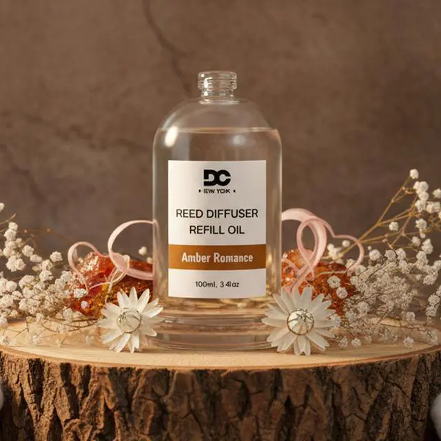 Alt view image 4 of 7 - Daniella's Candles Collection Amber Romance Reed Diffuser Refill Oil 3.4oz 100mL Home Fragrance Scented Oil Aromatherapy Room Freshener for Spa, Meditation, and Everyday Use
