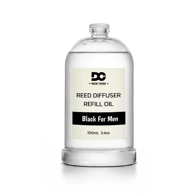 Main image of Daniella's Candles Collection Black For Men Reed Diffuser Refill Oil 3.4oz 100mL Home Fragrance Scented Oil Aromatherapy Room Freshener for Spa, Meditation, and Everyday Use