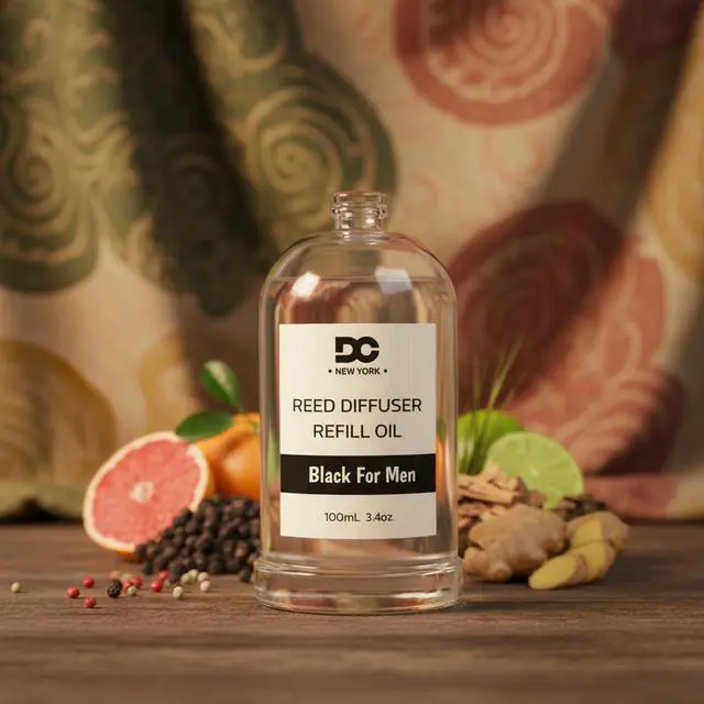 Alt view image 3 of 7 - Daniella's Candles Collection Black For Men Reed Diffuser Refill Oil 3.4oz 100mL Home Fragrance Scented Oil Aromatherapy Room Freshener for Spa, Meditation, and Everyday Use