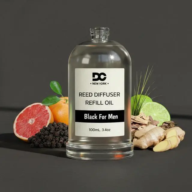 Alt view image 6 of 7 - Daniella's Candles Collection Black For Men Reed Diffuser Refill Oil 3.4oz 100mL Home Fragrance Scented Oil Aromatherapy Room Freshener for Spa, Meditation, and Everyday Use