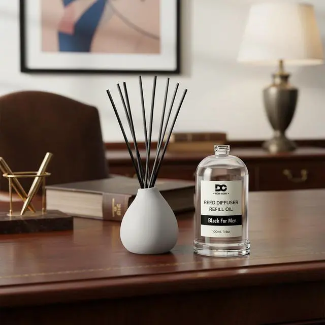 Alt view image 7 of 7 - Daniella's Candles Collection Black For Men Reed Diffuser Refill Oil 3.4oz 100mL Home Fragrance Scented Oil Aromatherapy Room Freshener for Spa, Meditation, and Everyday Use