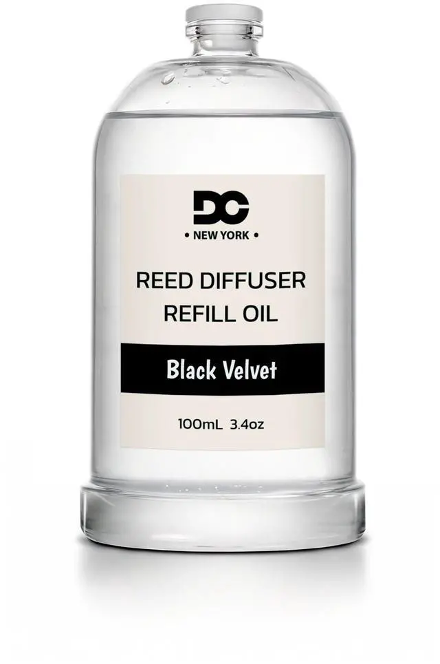 Main image of Daniella's Candles Collection Black Velvet Reed Diffuser Refill Oil 3.4oz 100mL Premium Fragrance for Home Decor, Aromatherapy, Spa, Meditation, and Bathroom Use