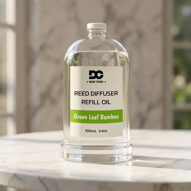 Alt view image 4 of 7 - Daniella's Candles Collection Green Leaf Bamboo Reed Diffuser Refill Oil 3.4oz 100mL Home Fragrance Scented Oil Aromatherapy Room Freshener for Spa, Meditation, and Everyday Use