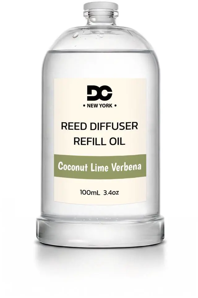 Main image of Daniella's Candles Collection Coconut Lime Verbena Reed Diffuser Refill Oil 3.4oz 100mL Home Fragrance Scented Oil Aromatherapy Room Freshener for Spa, Meditation, and Everyday Use