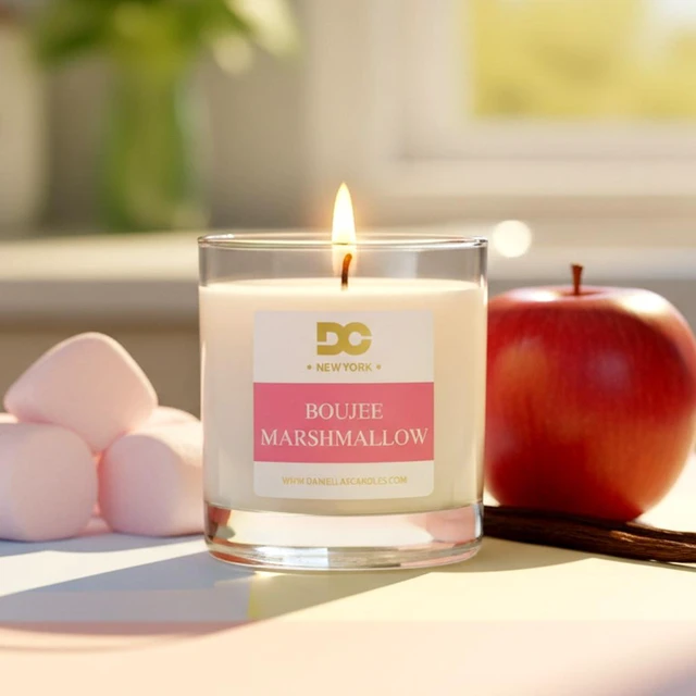 Alt view image 7 of 7 - DANIELLA'S CANDLES Boujee Marshmallow Luxury Scented Candle, Hand-Poured, Long Lasting, Clean Burning Up To 50 Hours, Natural Soy Wax