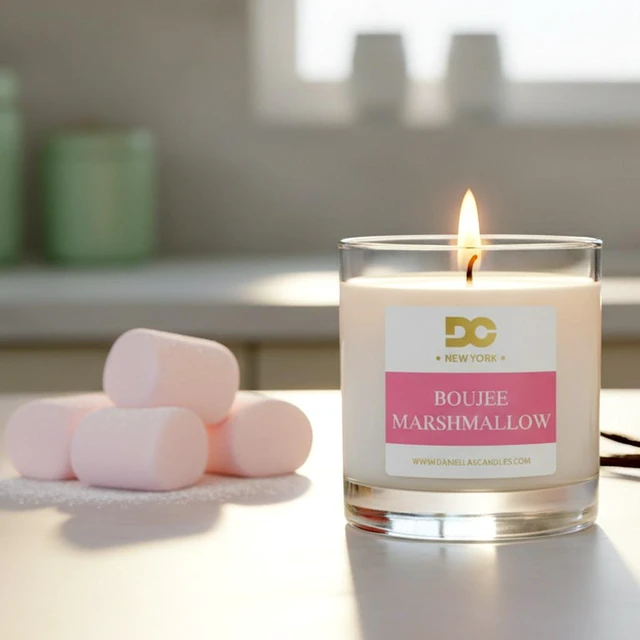 Alt view image 5 of 7 - DANIELLA'S CANDLES Boujee Marshmallow Luxury Scented Candle, Hand-Poured, Long Lasting, Clean Burning Up To 50 Hours, Natural Soy Wax