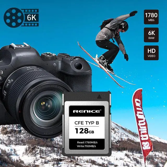 Alt view image 2 of 5 - RENICE 128GB CFexpress Type B Memory Card-Up to 1780MB/s Read, RAW 4K/6K HD Video Recording -For Photographers,Videographers