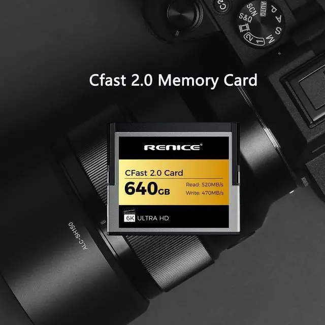 Alt view image 4 of 5 - RENICE 640GB CFast 2.0 Memory Card- up to 520MB/s Read Speed-RAW 6K HD Video Recording- For photographers, Videographer
