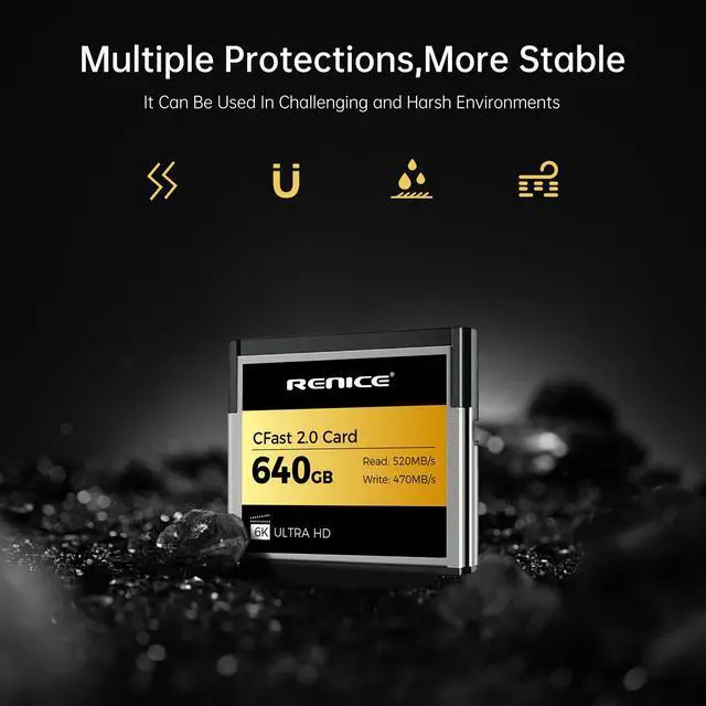 Alt view image 5 of 7 - RENICE 640GB CFast 2.0 Memory Card- up to 520MB/s Read Speed-For photographers, Videographer