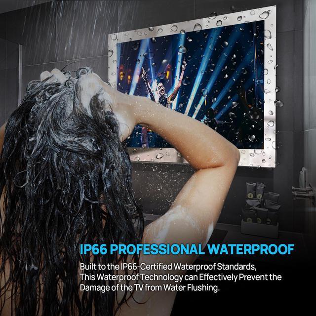 Alt view image 3 of 7 - Haocrown 15.6 Inch Waterproof Bathroom TV Smart Mirror Touch Screen Android 11 Television Built-in 2.4G/5G Wi-Fi Bluetooth (HG156BM, 2023)