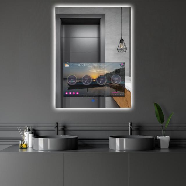 Haocrown LED Bathroom Mirror with 21.5 Full Touch Screen Smart TV