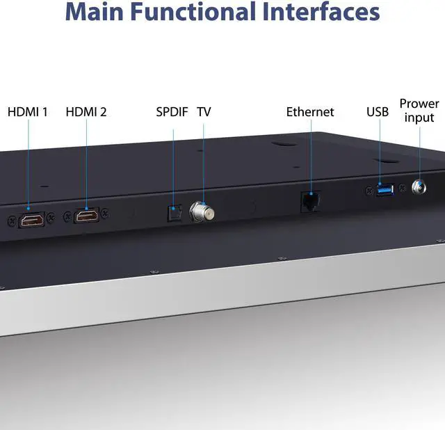 Alt view image 6 of 7 - Haocrown 32 Inch Smart Bathroom TV 4K Ultra HD Android TV IP66 Waterproof Smart Mirror TV Google Assistant Built-in with Voice Remote, ATSC Tuner, Suitable for Bathroom Sauna,Black Frame 2024 Model