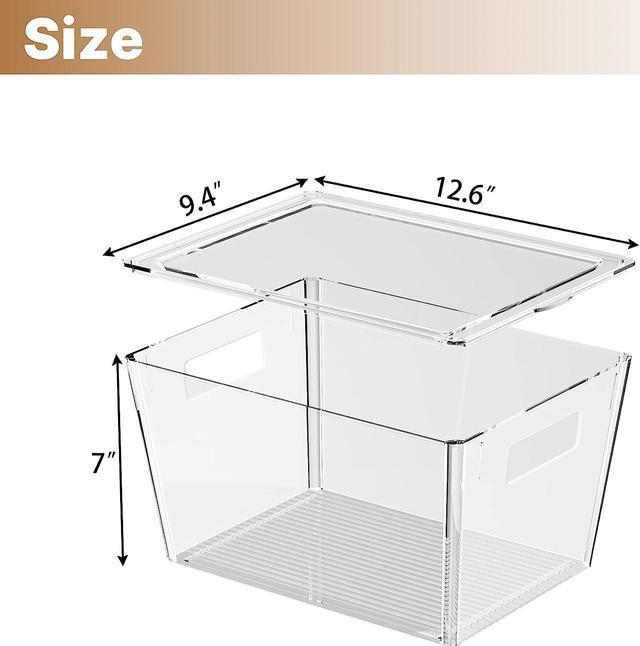 4 Pack Long Bins with Lids (Clear), 6971AG