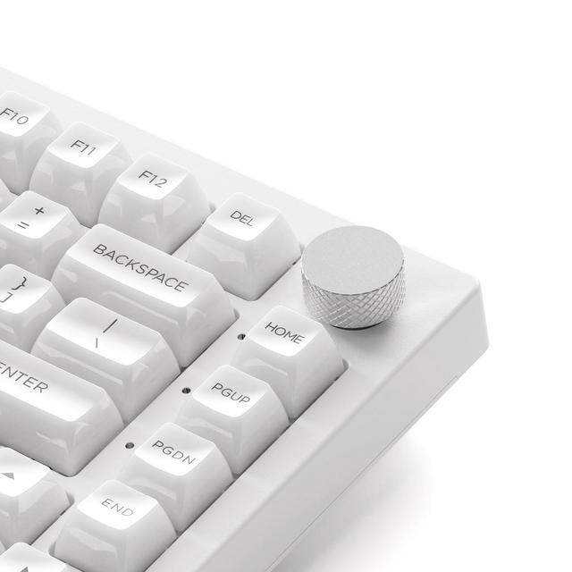 Alt view image 7 of 7 - Akko 5075B Plus Shine-Through Mechanical Keyboard 75% RGB Hot-swappable Clear Transparent Gaming Keyboard with Knob, White Keyboard with PC ASA Profile Keycaps V3 Piano Pro
