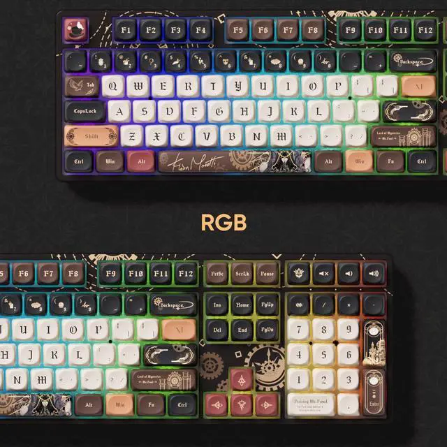 Alt view image 4 of 7 - Akko Wireless Gaming Keyboard The Lord of Mysteries 5108B Plus Hot-Swappable Tri-mode Mechanical Keyboard RGB Backlight, Piano Pre Lubed Switch