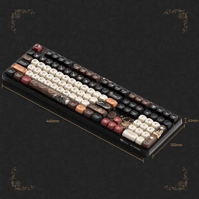 Alt view image 5 of 7 - Akko Wireless Gaming Keyboard The Lord of Mysteries 5108B Plus Hot-Swappable Tri-mode Mechanical Keyboard RGB Backlight, Piano Pre Lubed Switch