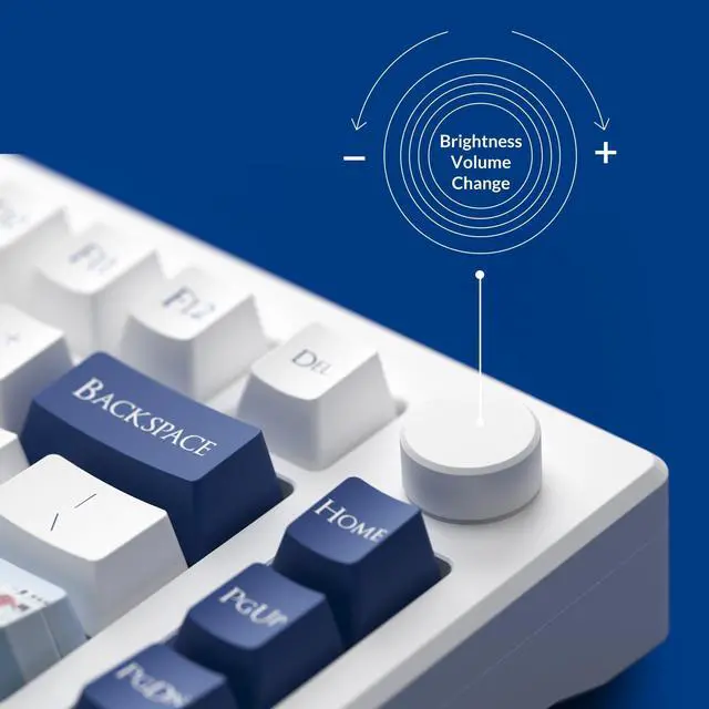 Alt view image 6 of 7 - Akko Gaming Keyboard Rapid Trigger with Magnetic Switches, 75% 8k Polling Rate Mechanical Hall Effect Keyboard with Knob MOD007B HE PC Santorini Wired/Wireless (Kailh Sakura Pink Magnetic Switch)