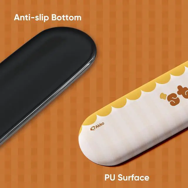 Alt view image 4 of 7 - MONSGEEK Steamed Bun Keyboard Wrist Rest PU Foam Ergonomic Wrist Support with Non-Slip Bottom for PC/Laptop/Gaming, 108 Size