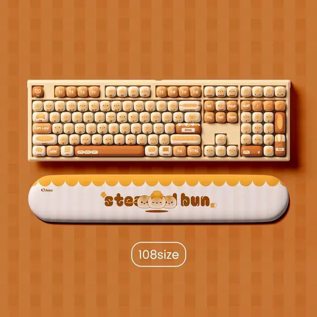 Alt view image 5 of 7 - MONSGEEK Steamed Bun Keyboard Wrist Rest PU Foam Ergonomic Wrist Support with Non-Slip Bottom for PC/Laptop/Gaming, 108 Size