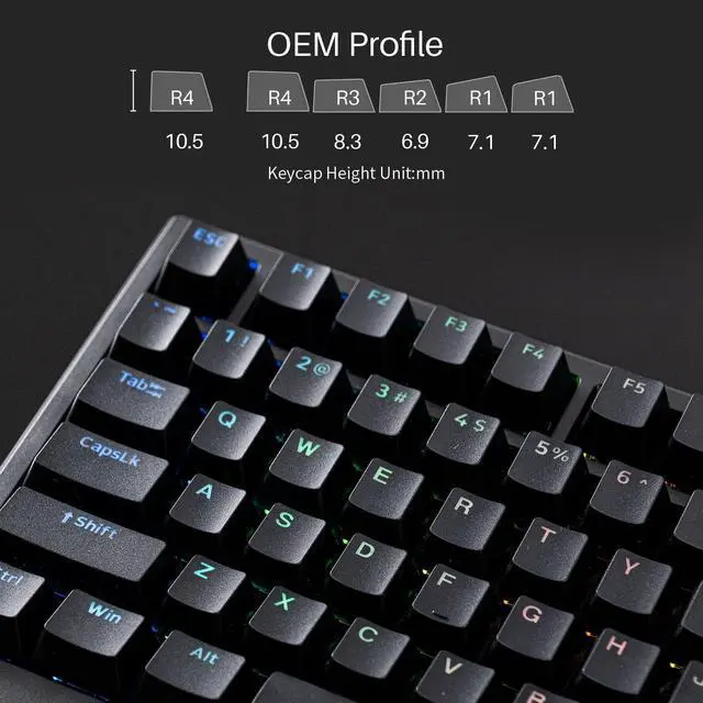 Alt view image 5 of 6 - Monsgeek Rapid Trigger Gaming Keyboard with Magnetic Switches, 75% Wired Mechanical Keyboard MG75S HE Black Shine-through 8k Magnetic Switch (Kailh Pink Magnetic)