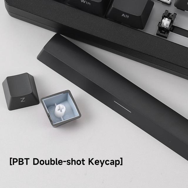 Alt view image 4 of 7 - MonsGeek M1W V3 Aluminum Mechanical Keyboard 75% RGB Hot-swappable Gaming Keyboard with Knob, 6000 mAH RGB Gradient Black Custom with PBT Double Shot Keycaps Rosewood Switch