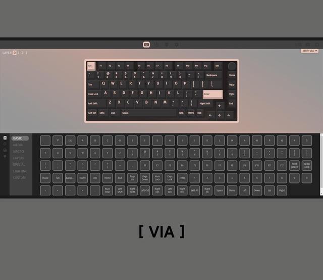 Alt view image 6 of 7 - MonsGeek M1W V3 Aluminum Mechanical Keyboard 75% RGB Hot-swappable Gaming Keyboard with Knob, 6000 mAH RGB Gradient Black Custom with PBT Double Shot Keycaps Rosewood Switch