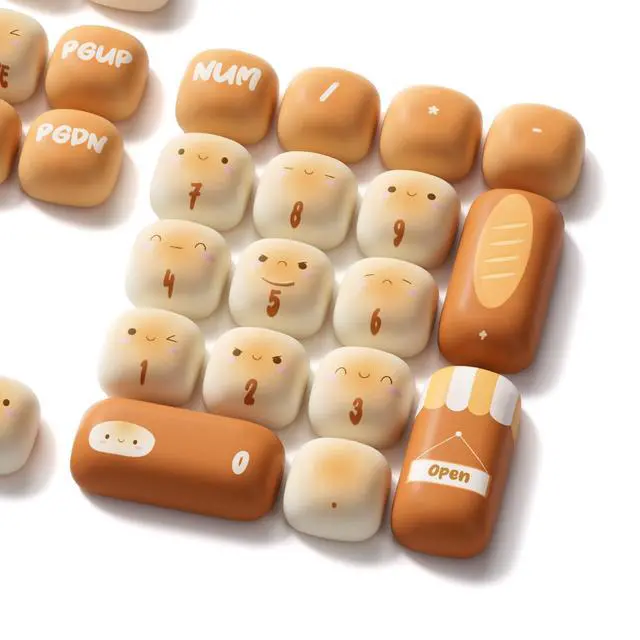 Alt view image 7 of 7 - _Mega Brand PBT Keycaps Set, Bun Wonderland MOG Profile 138-Key Keycaps for Mechanical Keyboards