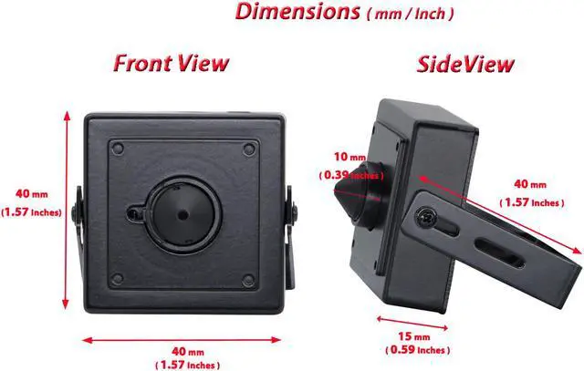 Alt view image 11 of 11 - Evertech 1080p HD 4in1 AHD TVI CVI, ANALOG Indoor Hidden Camera with Pinhole Lens