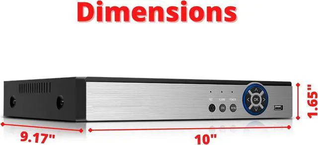 Alt view image 7 of 7 - Evertech 16 Channel H.265 4TB Digital Video Recorder AHD TVI CVI Analog Digital Video Recorder for Security Cameras